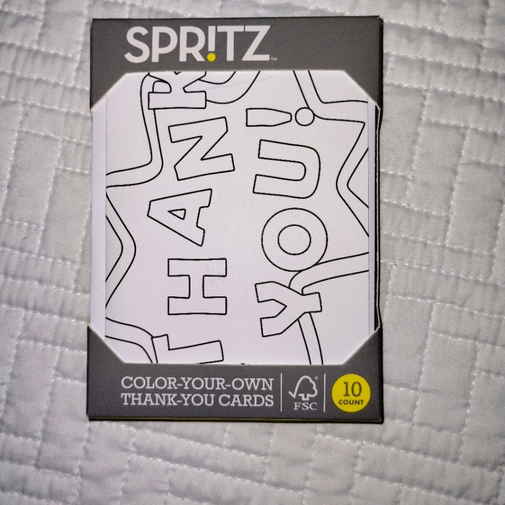 Color your own thank you cards